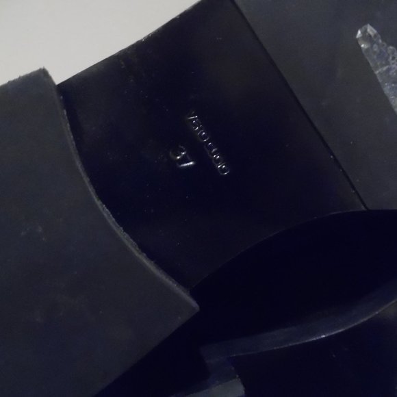 THEYSKENS THEORY Cropped Amaya Suede Ankle Boots Casual‎ Black Booties Shoes 7 - Picture 7 of 11